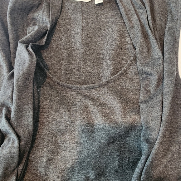 Athleta Duel Drape Dress Medium Charcoal Gray - Picture 9 of 9